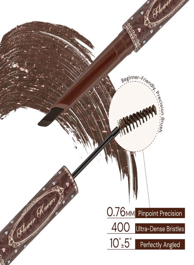 Flower Knows The Sweetie Bear Dual-Ended Brow Gel & Pencil,Long Lasting with Precision Tip,Eyebrow Definer Pencil,Creates Full,Natural-Looking,Tames and Combs Brow Brush(01 Taupe Brown) - Image 2